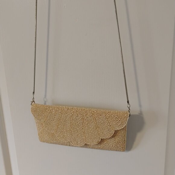 Lulus Junipero Champagne Beaded Clutch - Picture 5 of 6